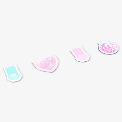 Magnetic bookmarks with sparkles and paws - 4 pcs