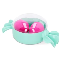 Makeup blender sponges in hard candy box