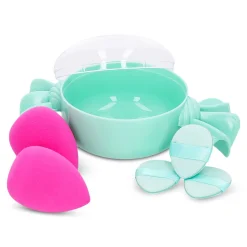 Makeup blender sponges in hard candy box