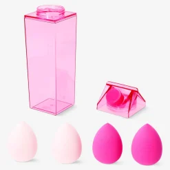Makeup blender sponges in milk carton