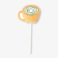 Marshmallow on a stick - Matcha latte
