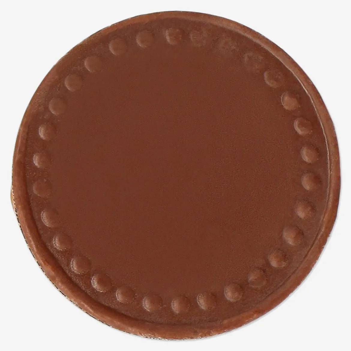 Milk chocolate coins with gingerbread people