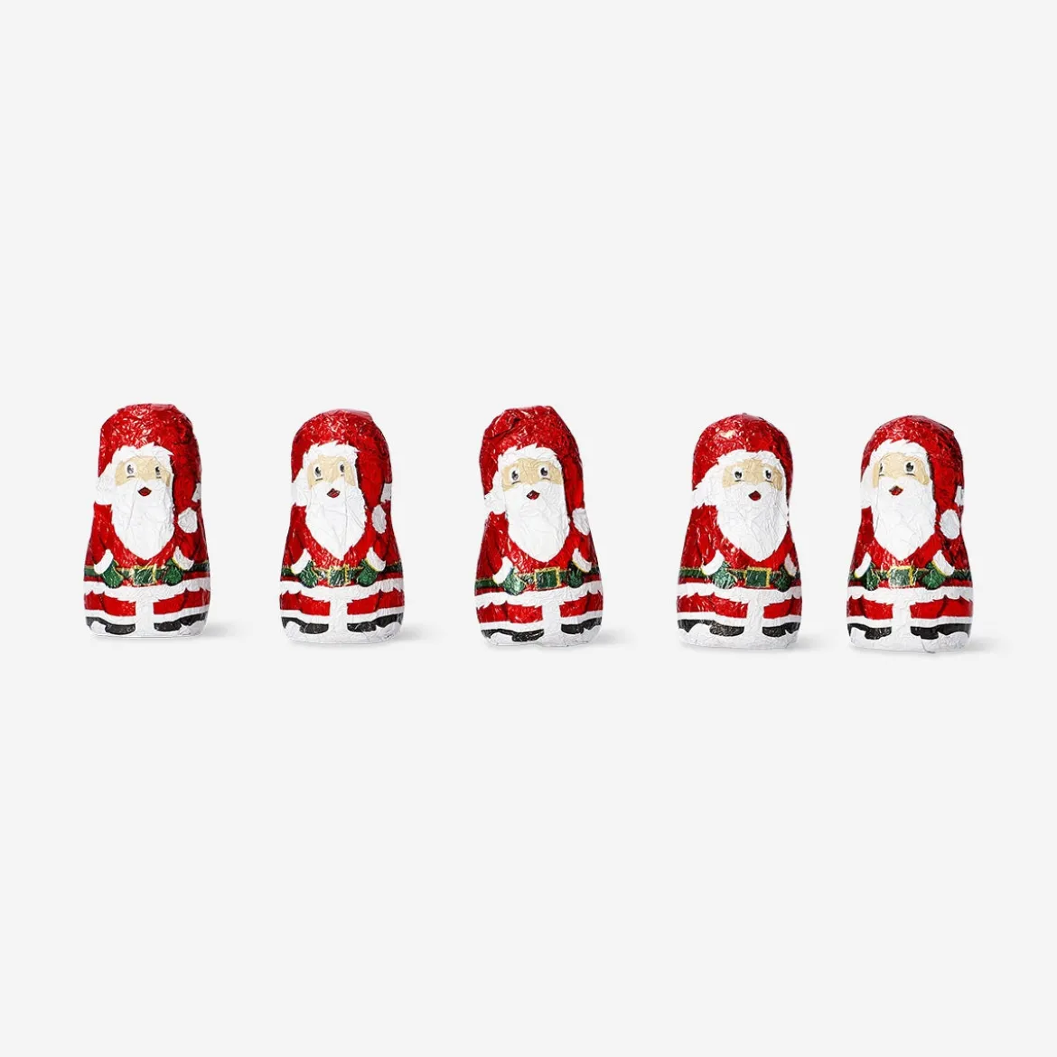 Milk cocoa confectionery Santas in gingerbread house container - 5 pcs