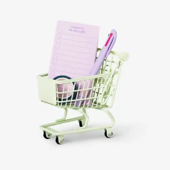 Mini green shopping cart