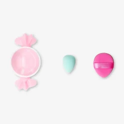 Mini makeup blender sponges in hard candy box