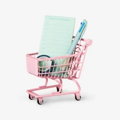 Mini pink shopping cart