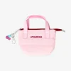 Mini toiletry bag for lip gloss with cherry charm