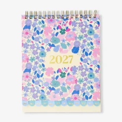 Monthly floral desk calendar 2027