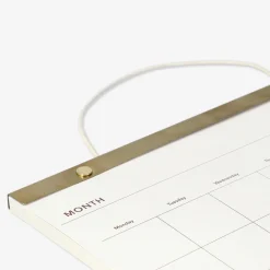 Monthly planner for hanging