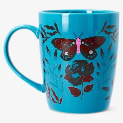Mug with blue gothic print - 340 ml