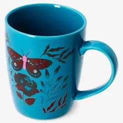 Mug with blue gothic print - 340 ml