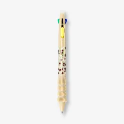Multi coloured ballpoint pen with erasable ink