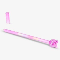 Multi-coloured gel pen - Purple cat topper