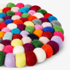 Multi-Colour Felt Coaster - 19 cm