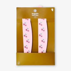 Nail files with cherry print - 2 pcs