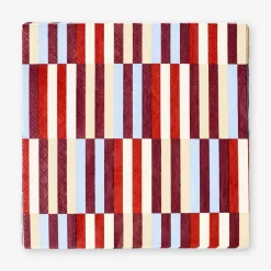 Napkins with autumnal stripes - 16 pcs