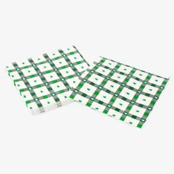 Napkins with blue and green checks - 16 pcs