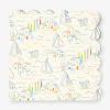 Napkins with scalloped edge and summerhouse print - 16 pcs