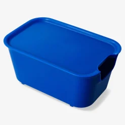Navy storage box with lid - 13x19 cm