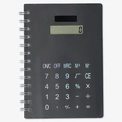 Notebook with calculator. Solar-powered