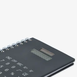 Notebook with calculator. Solar-powered