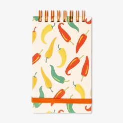 Notepad with chillies