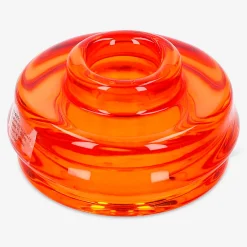 Orange candle and tealight holder - 7 cm