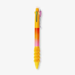 Orange multi coloured erasable gel pen