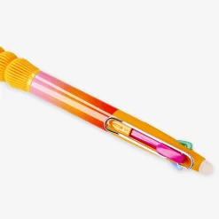 Orange multi coloured erasable gel pen