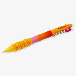 Orange multi coloured erasable gel pen