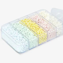Pastel coloured glass beads mix