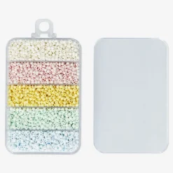 Pastel coloured glass beads mix