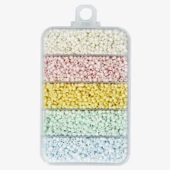Pastel coloured glass beads mix