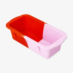 Pink and red silicone baking mould