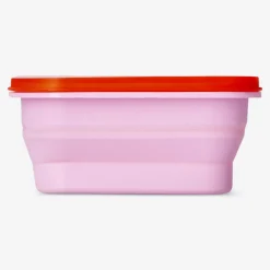 Pink collapsible lunchbox with spork - 600 ml