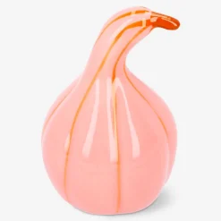Pink decorative pumpkin - 8 cm