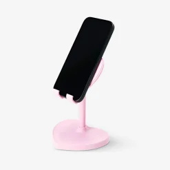 Pink heart smartphone stand