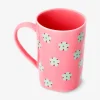 Pink mug with flowers - 570 ml