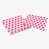 Pink napkins with red dots - 16 pcs