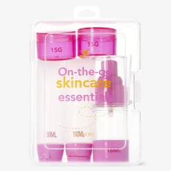 Pink travel set in box