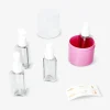 Pink travel set with stickers - 4 pcs