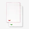 Placemats with embroidered chillies - 2 pcs