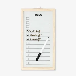 Planner board in wood frame with marker