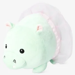 Plush hippo with a skirt