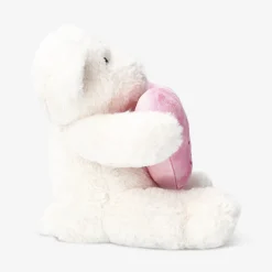 Plush toy - White teddy bear with pink heart for mom