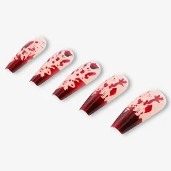 Press-on nails - Blood splatter design