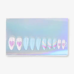 Press on nails - Hearts and rainbows