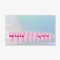 Press on nails - Pink cherries