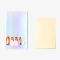 Press on nails - Rainbow rhinestones
