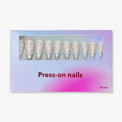 Press-on nails - Silver glitter